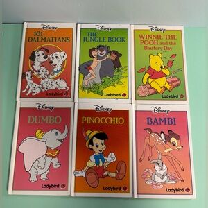 Vintage Ladybird Disney Books Set of 6 Classic Disney Stories, Kids Books